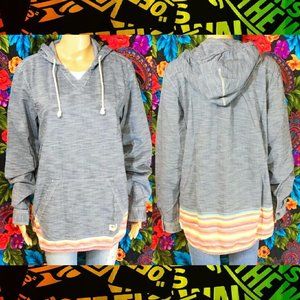 **rare* MEN'S VANS HOODIE CANVAS BEACH HOODIE LIGHTWEIGHT SWEATSHIRT SIZE MEDIUM